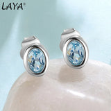 LAYA 925 Silver Colorful Crystal Earrings