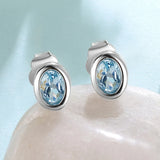 LAYA 925 Silver Colorful Crystal Earrings