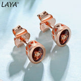 LAYA 925 Silver Colorful Crystal Earrings