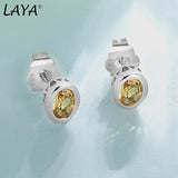 LAYA 925 Silver Colorful Crystal Earrings