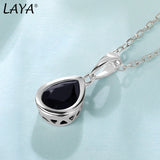 LAYA 925 Silver Crystal Pendant Necklace For Women