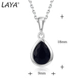 LAYA 925 Silver Crystal Pendant Necklace For Women