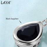 LAYA 925 Silver Crystal Pendant Necklace For Women