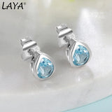 LAYA 925 Silver Colorful Crystal Earrings For Women
