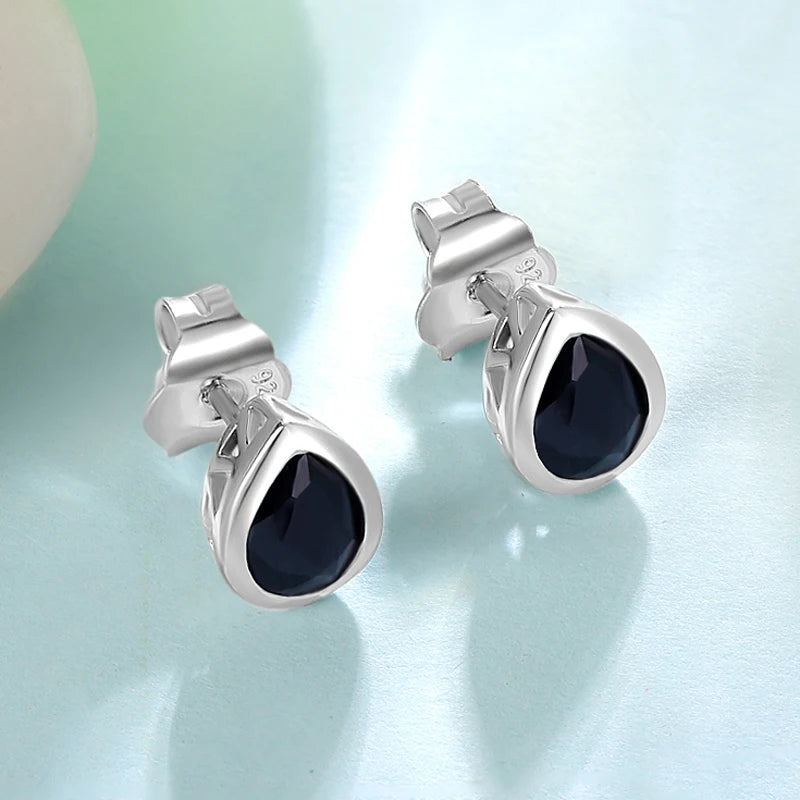 LAYA 925 Silver Colorful Crystal Earrings For Women