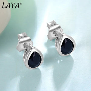 LAYA 925 Silver Colorful Crystal Earrings For Women