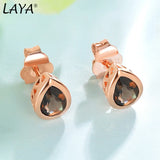 LAYA 925 Silver Colorful Crystal Earrings For Women