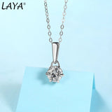 LAYA 0.5ct Moissanite Pendant Necklace 925 Silver