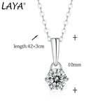 LAYA 0.5ct Moissanite Pendant Necklace 925 Silver