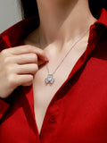 1ct Moissanite Pendant Necklace 925 Silver Women Wedding Jewelry