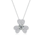 1ct Moissanite Pendant Necklace 925 Silver Women Wedding Jewelry