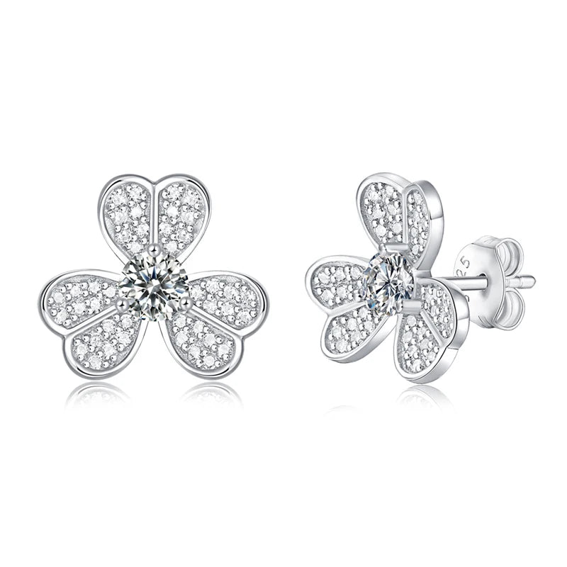 LAYA 1ct Moissanite Stud Earrings 925 Sterling Silver