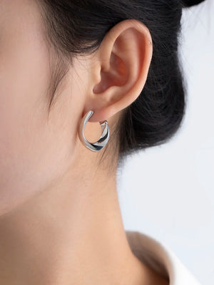 Personalized 925 Sterling Silver Oval Drop Earrings for Women