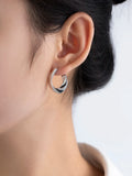 Personalized 925 Sterling Silver Oval Drop Earrings for Women
