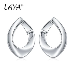 Personalized 925 Sterling Silver Oval Drop Earrings for Women