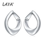 Personalized 925 Sterling Silver Oval Drop Earrings for Women