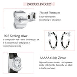 LAYA Hoop Earrings Sparkling Zircon Enamel 925 Sterling Silver Fine Jewelry