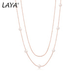 LAYA Pearl Pendant Choker Necklace 925 Sterling Silver Fine Jewellery