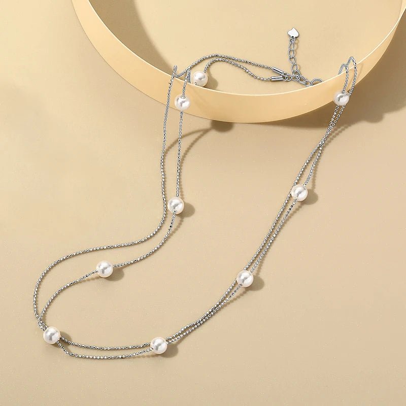 LAYA Pearl Pendant Choker Necklace 925 Sterling Silver Fine Jewellery