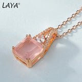 LAYA Smoky Quartz 925 Silver Pendant Necklace 5.4 Carats