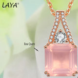 LAYA Smoky Quartz 925 Silver Pendant Necklace 5.4 Carats