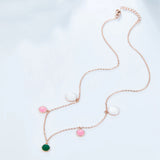 925 Silver LAYA Enamel Wave Point Necklace