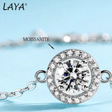 LAYA 925 Sterling Silver Moissanite Diamond Tennis Bracelet For Women
