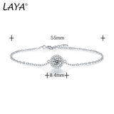 LAYA 925 Sterling Silver Moissanite Diamond Tennis Bracelet For Women