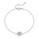 925 Silver Moissanite Diamond Tennis Bracelet For Women