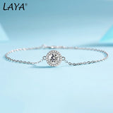 LAYA 925 Sterling Silver Moissanite Diamond Tennis Bracelet For Women