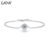 LAYA 925 Sterling Silver Moissanite Diamond Tennis Bracelet For Women