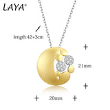 LAYA 925 Sterling Silver Shining Bubble Zircon Satin Necklace