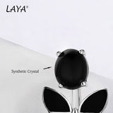 LAYA 925 Silver Butterfly Earrings Enamel Jewelry Gift