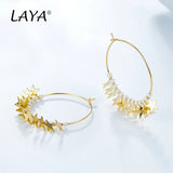 Real 925 Sterling Star Personality Pearl Earrings Women Style Jewelry