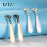 LAYA Elongated Pearl Dangle Earrings Wedding Jewelry Gift