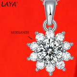 LAYA S925 Sterling Silver 0.5CT Moissanite Stud Earrings Women Wedding Jewelry