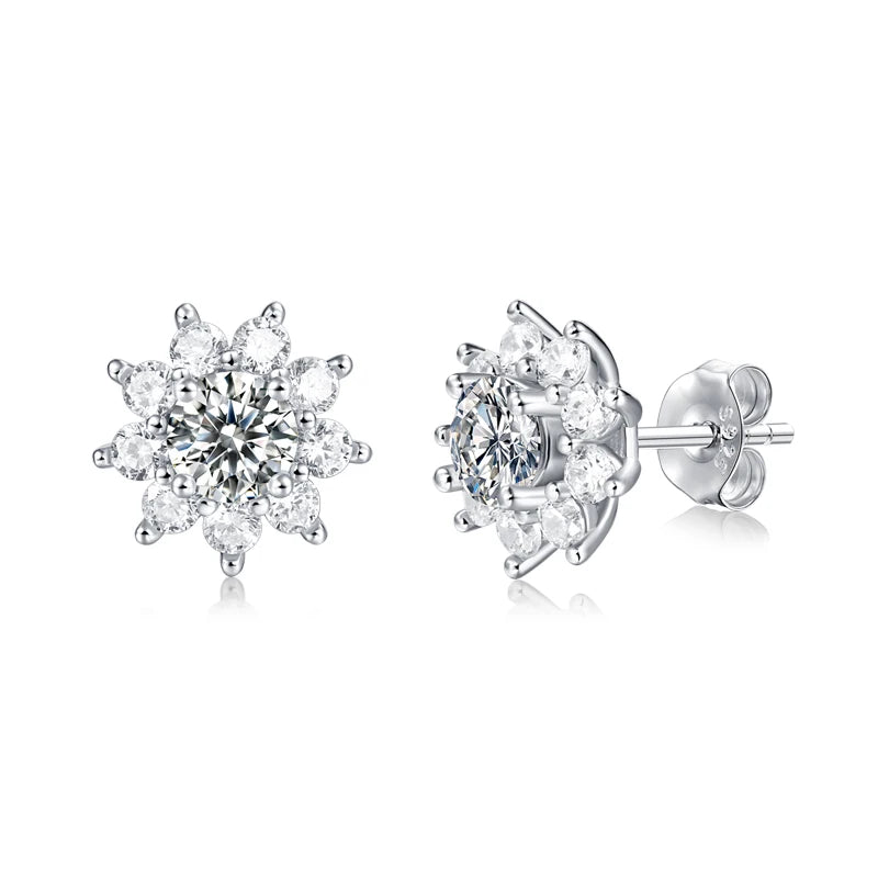 LAYA S925 0.5CT Moissanite Stud Earrings - Sterling Silver