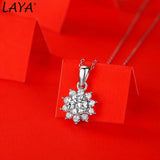 LAYA S925 Sterling Silver 0.5CT Moissanite Stud Earrings Women Wedding Jewelry
