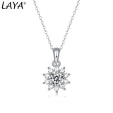 LAYA S925 Sterling Silver 0.5CT Moissanite Stud Earrings Women Wedding Jewelry