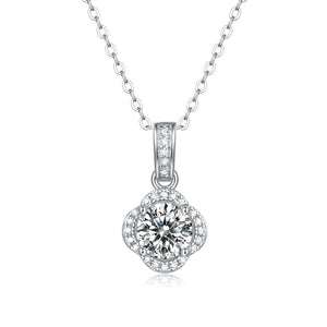 LAYA S925 Silver 1ct Moissanite Clover Necklace For Women