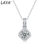 LAYA S925 Silver 1ct Moissanite Clover Necklace For Women