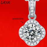 LAYA S925 Silver 1ct Moissanite Clover Necklace For Women