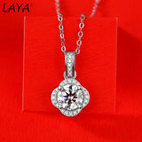LAYA S925 Silver 1ct Moissanite Clover Necklace For Women