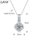 LAYA S925 Silver 1ct Moissanite Clover Necklace For Women