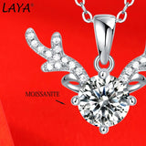 LAYA S925 Silver Moissanite Angel Pendant Necklace