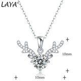 LAYA S925 Silver Moissanite Angel Pendant Necklace