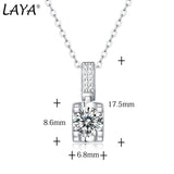 LAYA S925 Silver Love At First Sight 1ct Moissanite Chain Necklace