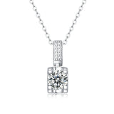 LAYA S925 Silver Love At First Sight 1ct Moissanite Chain Necklace