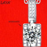 LAYA S925 Silver Love At First Sight 1ct Moissanite Chain Necklace