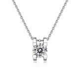 LAYA S925 Sterling Silver Moissanite Clavicle Chain Pendant Necklace